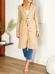 Windproof Casual Coat Button Front Outerwear
