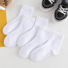 Toddler Boys Girls Solid Socks 5pairs