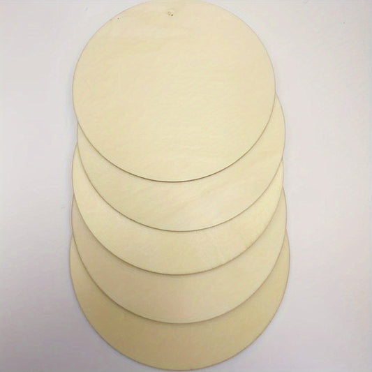 5pcs 6in 8in Wooden Circles Blank Round Wooden Chips For DIY Crafts