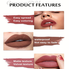 Matte Velvet Lip Gloss Set Waterproof Liquid Lipstick for Women and Girls