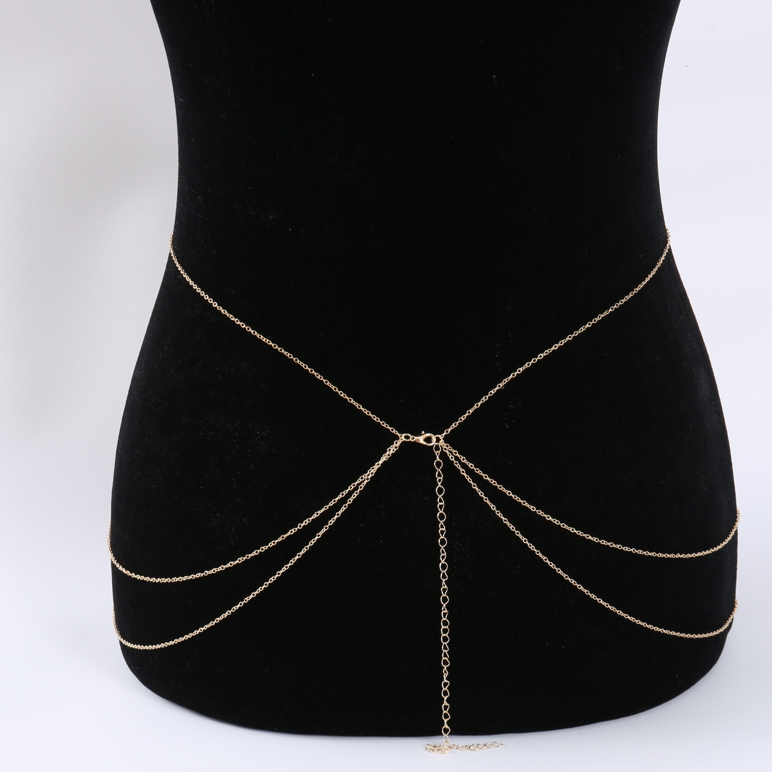 Boho Waist Chain with Crescent Pendant for Women