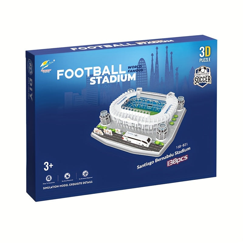 3D Football Field Stadium Architecture Model Puzzle Gift For Fans Kids