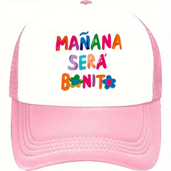 Colorful Letter Print Trucker Hat Mesh Candy Baseball Cap Casual Sunshade Dad