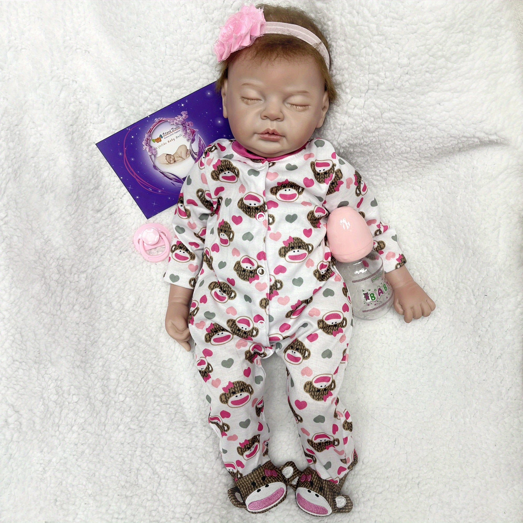 Real Reborn Toddler Doll with Rooted Hair Soft Touch Feeling Newborn Toy
