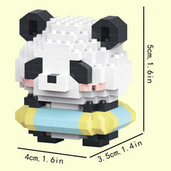 Cartoon Panda Building Blocks Toys DIY Mini Animals Assembly Models Toys