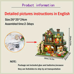 DIY Garden Dollhouse Kit 3D Building Model Home Decoration Birthday Gift