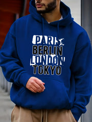 Big City Name Print Hoodie for Men