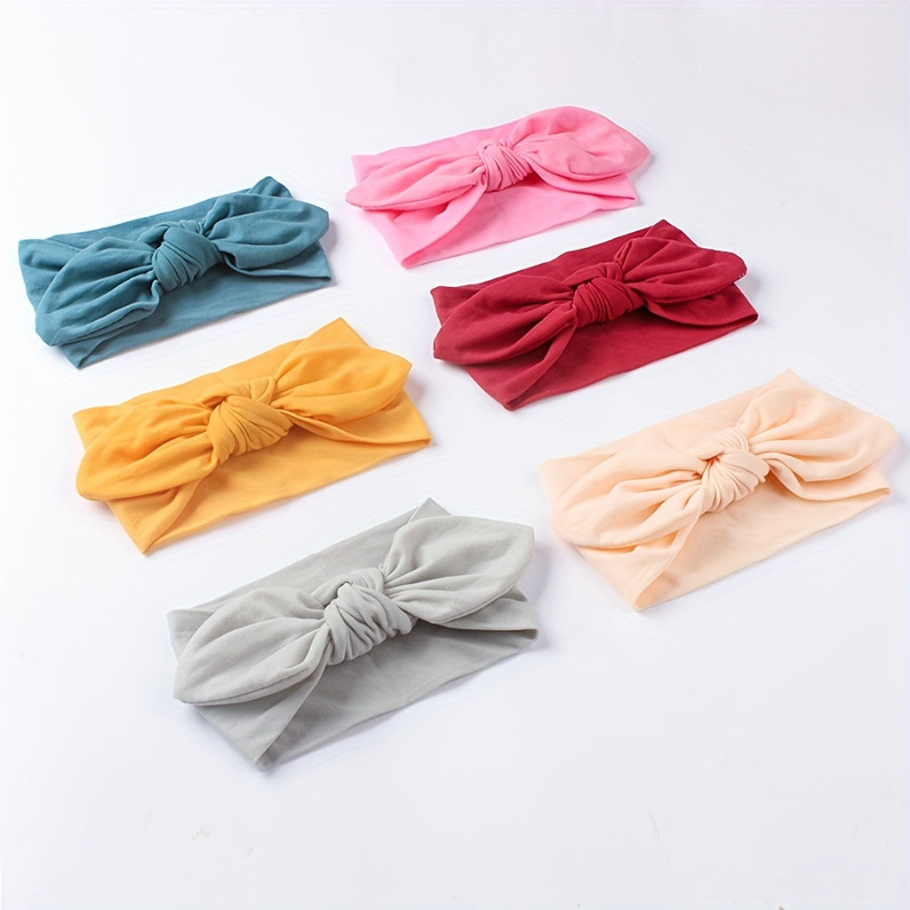 Cartoon Bow Soft Nylon Headband for Baby Girls