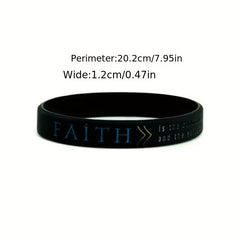 Faith Pray Power Silicone Bracelet - Inspirational Letter Pattern