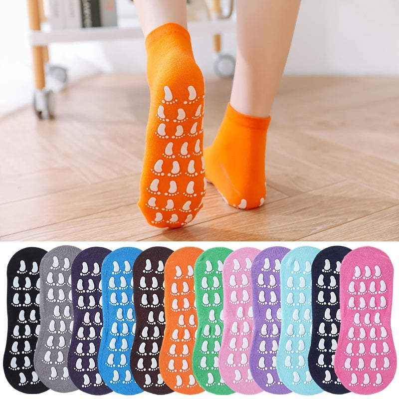 Anti-slip Yoga Socks Low Cut Towel Bottom Short Crew Socks