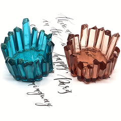 Crystal Cluster Tealight Candle Holder Mold Silicone DIY Jewelry Ornament Plate