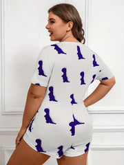 Sexy Dinosaur Print Pajama Romper