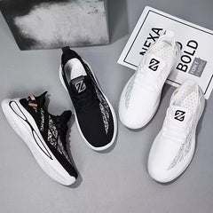 Men's Slip on Sneakers with Shoelaces Odor Resistant Athletic Shoes
