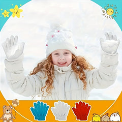 5 Pairs Winter Warm Magic Gloves for Boys/Girls