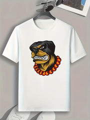 Dog Pattern Print Men's Comfy Sports T-Shirt