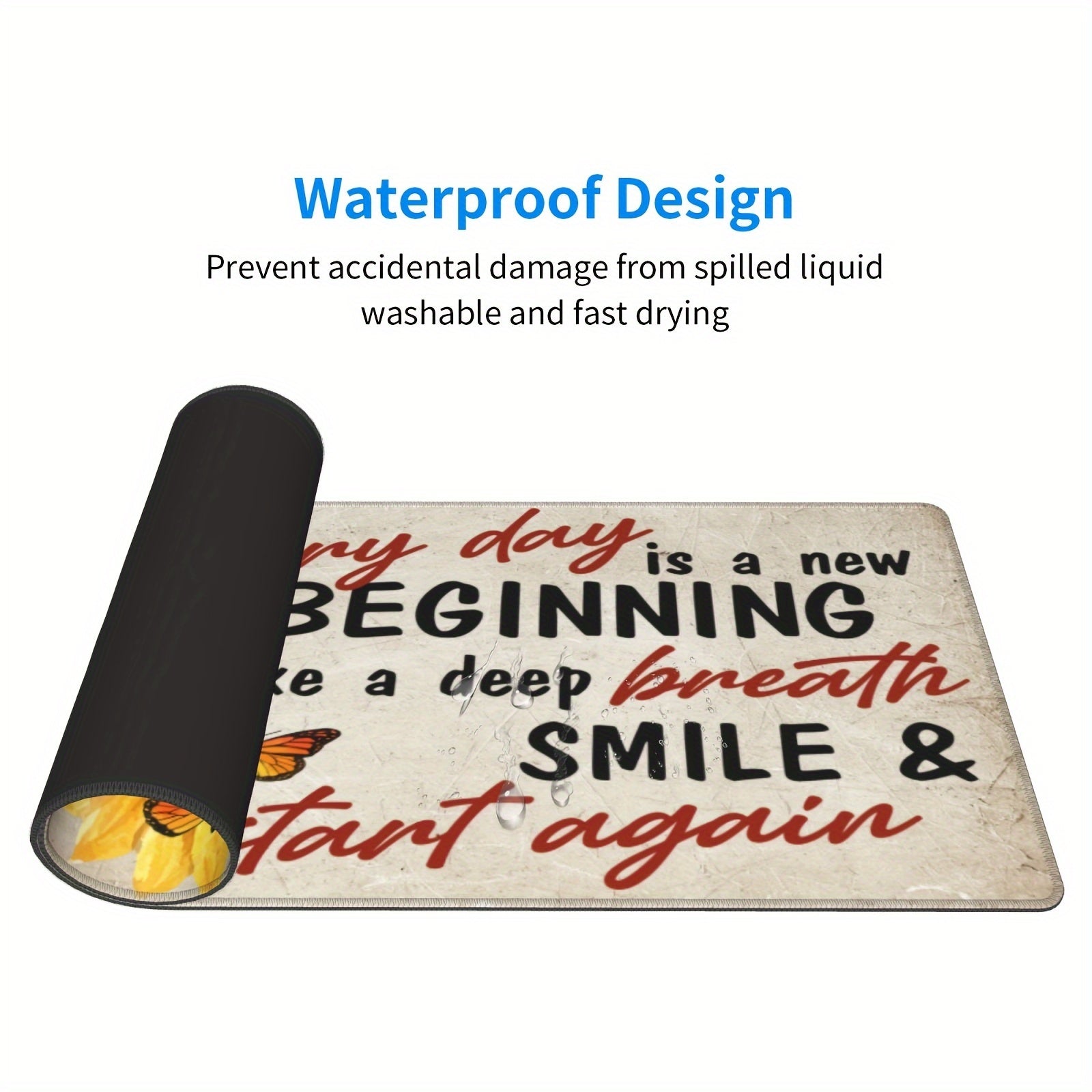 Large Desk Mat Mouse Pad 29.97x80.01cm Non-Slip Base