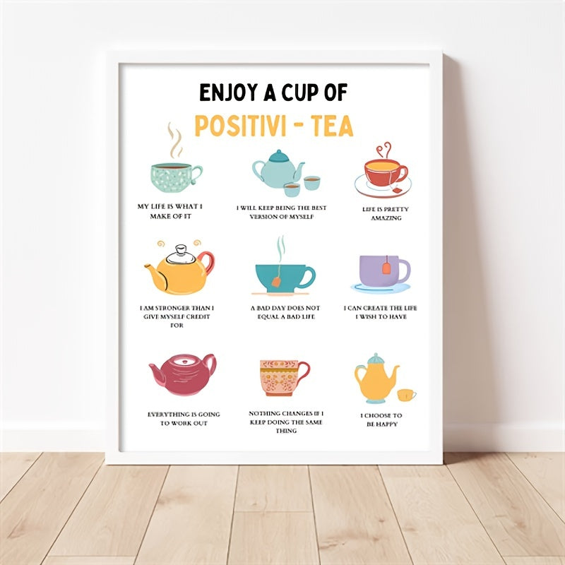 Cup of Positivity Teen Mental Health Print Therapy Office Decor