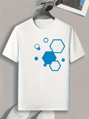 Geometric Pattern Print Men's Sports T-shirt