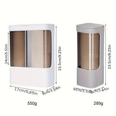 Automatic Cup Remover Dispenser Plastic Paper Dust Storage Rack Holder