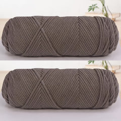2pcs 100 Worsted Acrylic Crochet Yarn 3mm Thickness Easy To Handle