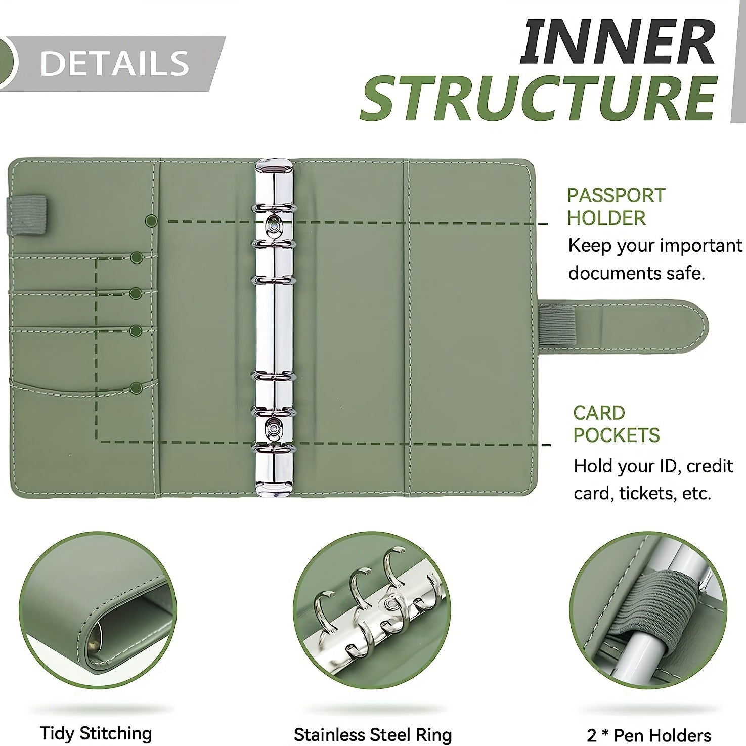 Budget Binder w/ Zipper Envelopes & Expense Sheets Money Organizer