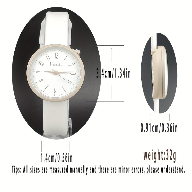 Minimalist Unisex Wristwatch Golden Hands Strap Quartz Movement