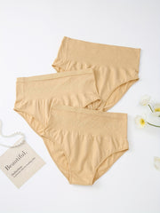3 Pack Plus Size High Waisted Tummy Control Panties Set