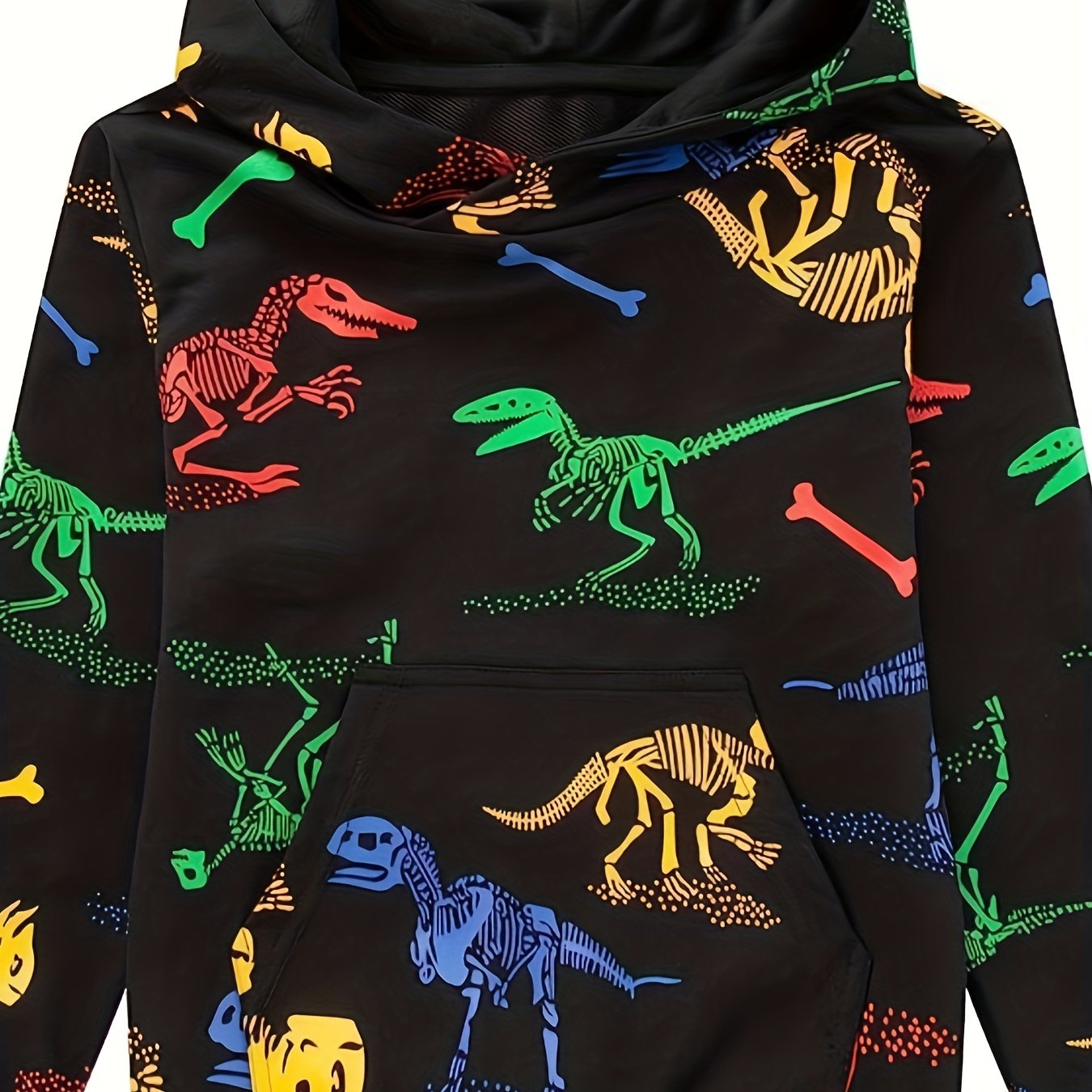Colorful Dinosaur Boys Hoodie Spring Fall Sweatshirt