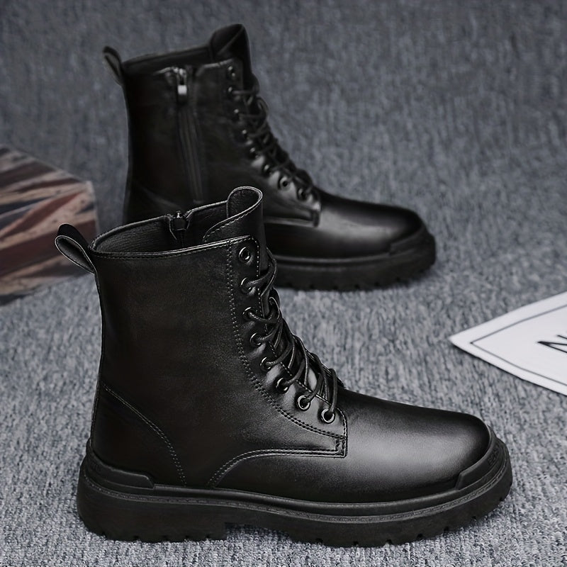 Men's Combat Boots Lace up Walking Shoes