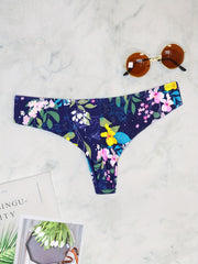 Floral Print High Stretch Sexy Swim Briefs Low Waist Stylish Swimsuit Bottoms
