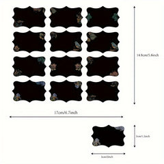 120pcs Chalkboard Stickers Kitchen Decor Flower Bird Pattern