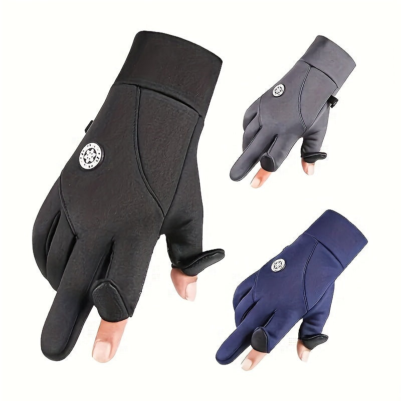 Warm Fishing Gloves Outdoor Non-slip Waterproof Gloves for Autumn Winter