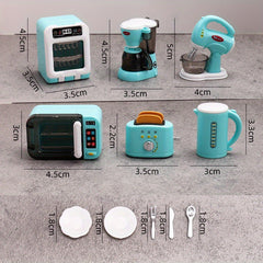 Pink Dollhouse Kitchen Set with Appliances & Accessories