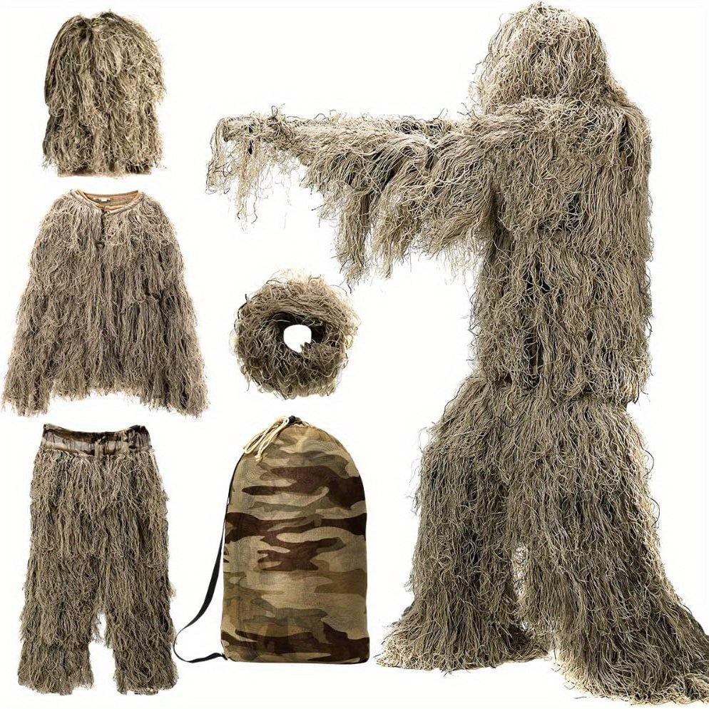 5 in 1 Ghillie Suit For Jungle CS Bird Watching Halloween Costume Prop