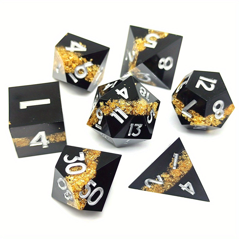 7 Piece Resin Dice Set for Table & Role Playing Games
