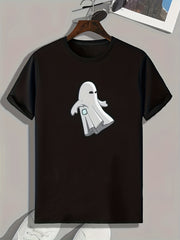 Halloween Ghost Print Men's Graphic T-shirt Casual Comfy Tees