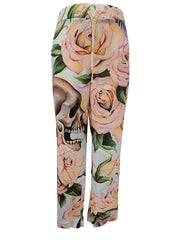 Men's Hippie Straight Pants Loose Casual Outdoor Trousers