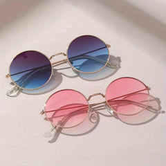 Ombre Lens Sunglasses Metal Frame UV400