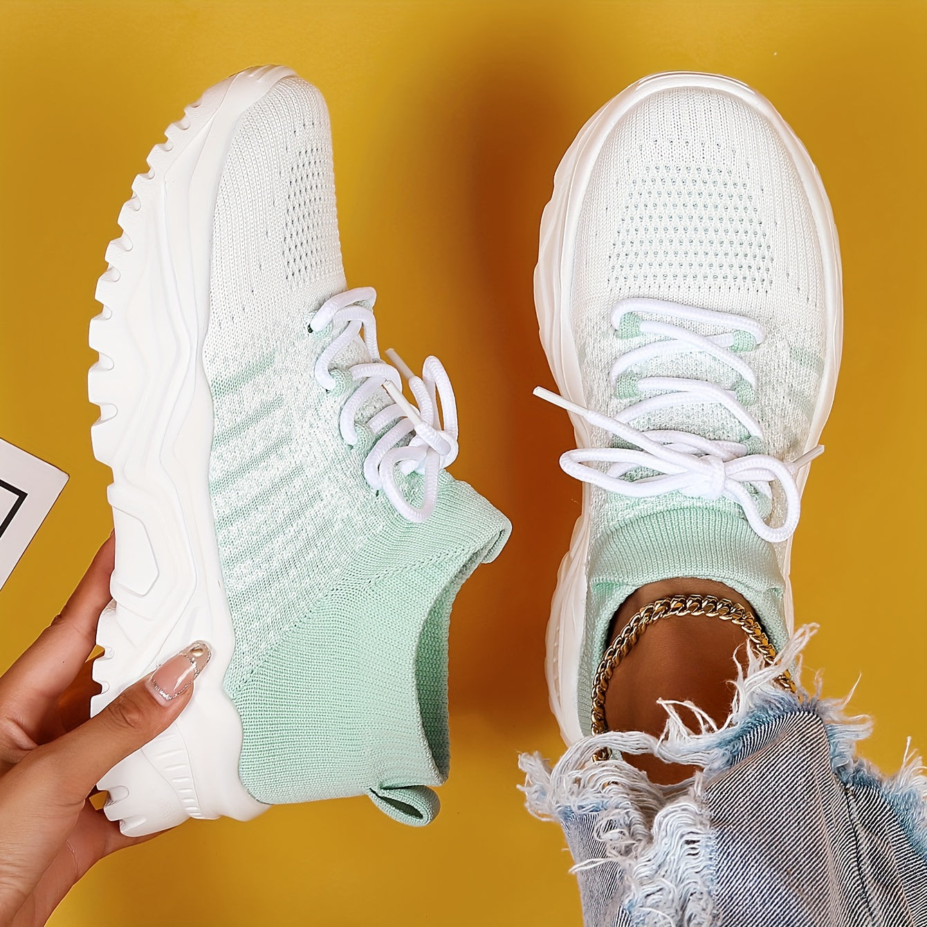 Women's Lace Outdoor Sneakers Running Shoes