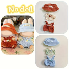 3pcs Morandi Casual Set for Dolls - Mini Doll Outfit Set with Removable Straps