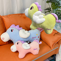 Pastel Green Pink Unicorn Plush Toy - Emotional Healing Gift for Teens & Adults