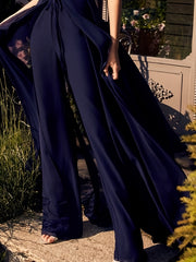 Women's Sexy Cap Sleeve Sequin Jumpsuit with Overskirt