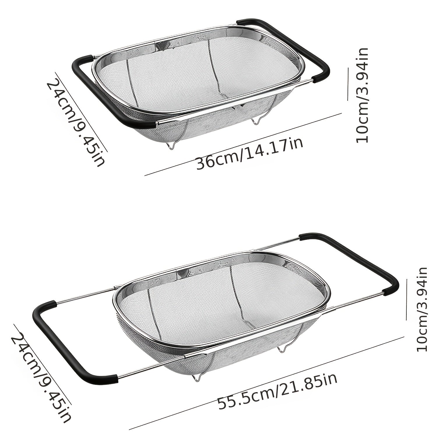Telescopic Mesh Basket & Sink Drain for Washing Fruits & Veggies