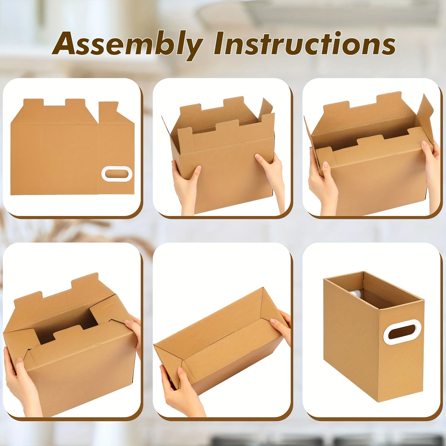 3pcs Durable Office Document Storage Box Organizer Space Saving