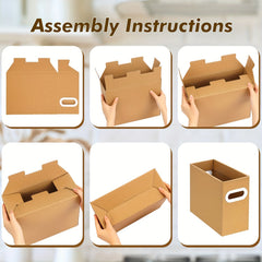 3pcs Durable Office Document Storage Box Organizer Space Saving