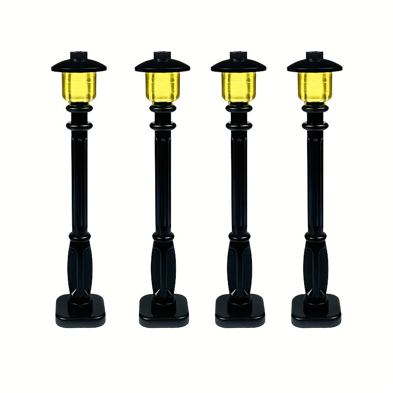 CITY Toy Chair & Street Lamp Assembly 3D Brick Wall Colorful Blocks