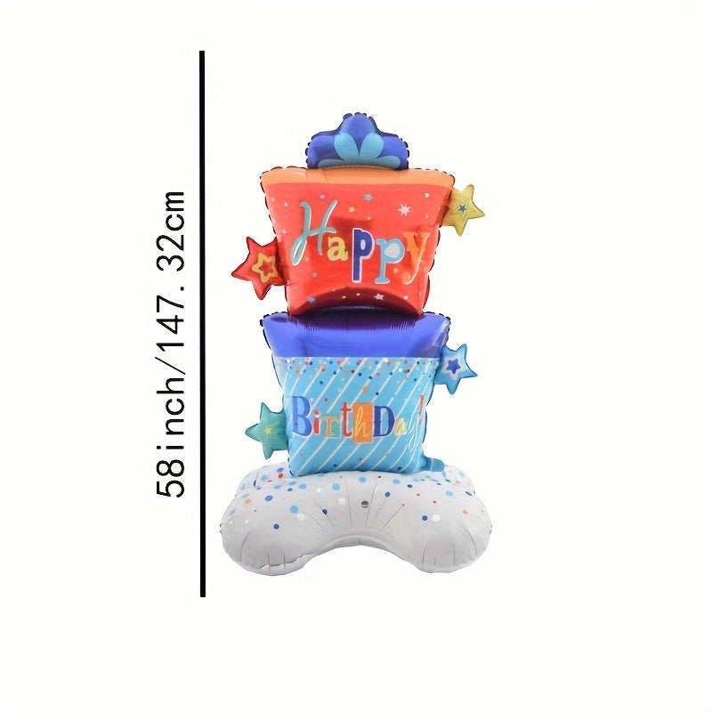 Colorful Birthday Party Cake Balloon Decoration