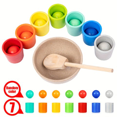 Rainbow Ball Matching Toy Set for Fine Motor Skills
