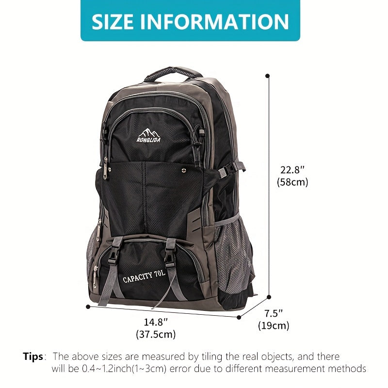 Outdoor Backpack for Men and Women Large Capacity Bag for Sports Fitness Camping