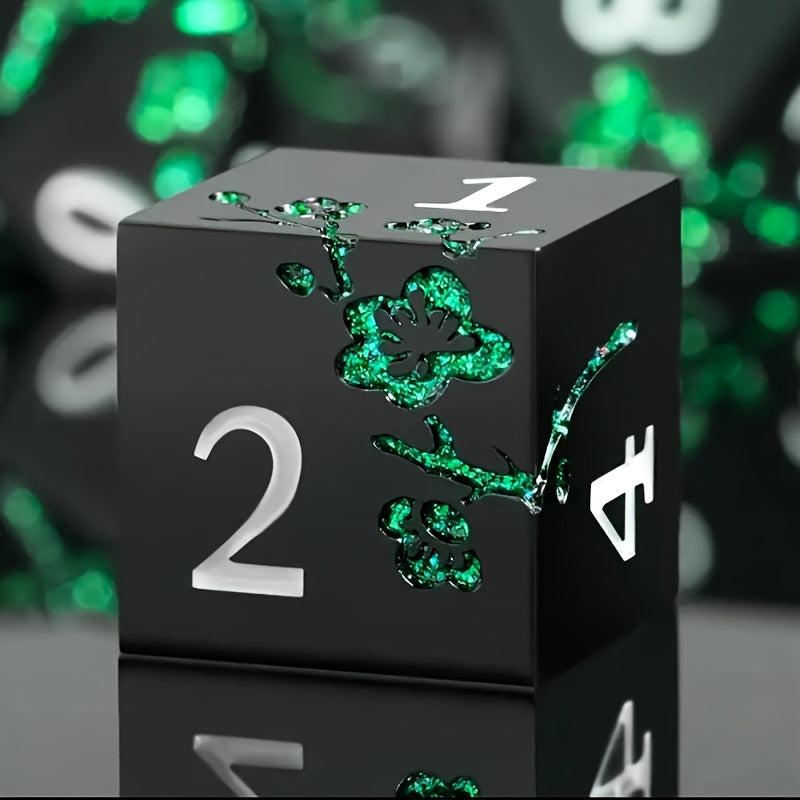 Metal Texture Petal Dice Set Heavy Metal Design for Collection